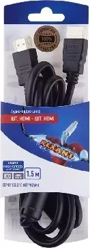 Кабель HDMI REXANT (06-3101) ШНУР - , 1.5 М, GOLD С ФЕРРИТАМИ