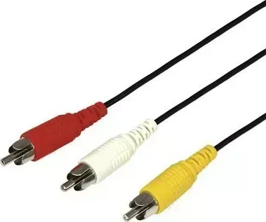 Кабель REXANT (17-0202) ШНУР 3 RCA - 3 RCA, ДЛИНА 1,5 МЕТРА, ЧЕРНЫЙ