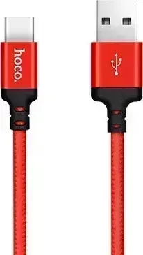 Кабель HOCO (6957531062875) X14 USB (m)-Type-C (m) 1.0м - красный/черный
