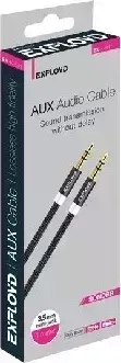 Кабель EXPLOYD EX-K-641 AUX Jack3,5mm(M) - Jack3,5mm(M) 1M SONDER круглый черный
