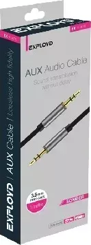 Кабель EXPLOYD EX-K-476 AUX Jack3,5mm(M) - Jack3,5mm(M) 1M SONDER круглый черный