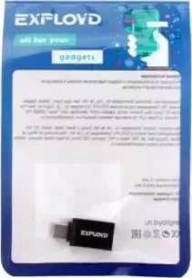 Переходник EXPLOYD EX-AD-297 type-C - USB3.0 OTG алюминий черный
