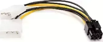 Кабель ATCOM (АТ6185) 6 PIN - to 2 molex (video power) кабель 6 - to 2