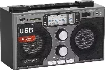 Радиоприемник БЗРП РП-306 УКВ 64-108МГц, бат. 4*R20, 220V, USB/SD, 2 динамика