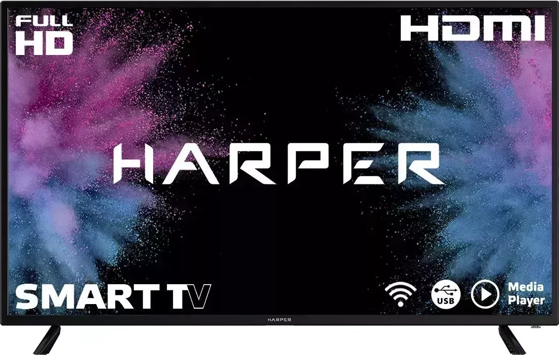 Телевизор HARPER 43F660TS-T2-FHD-SMART БЕЗРАМОЧНЫЙ