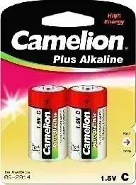 Батарейки CAMELION (1653) LR14 PLUS ALKALINE BL-2 (LR14-BP2, батарейка,1.5В)