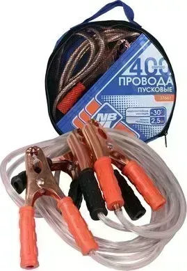 Пусковые провода NOVA BRIGHT 400А с прозрачной изоляцией, в сумке, 2.5м 37661 Провода пусковые с в