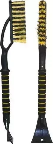 Щетка для снега BLACK&BLUE ВВ1002 cо скребком поролоновая ручка, цветная (65см) 44383