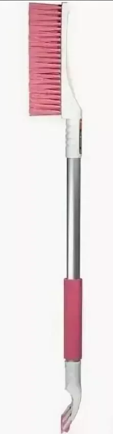 Щетка для снега LI-SA LS211/2 расщепленная щетина, бело-розовая (91,5см) 44409