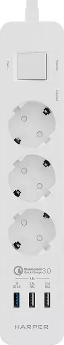 Сетевой фильтр HARPER UCH-420 WHITE QC3.0 Сетевые ы