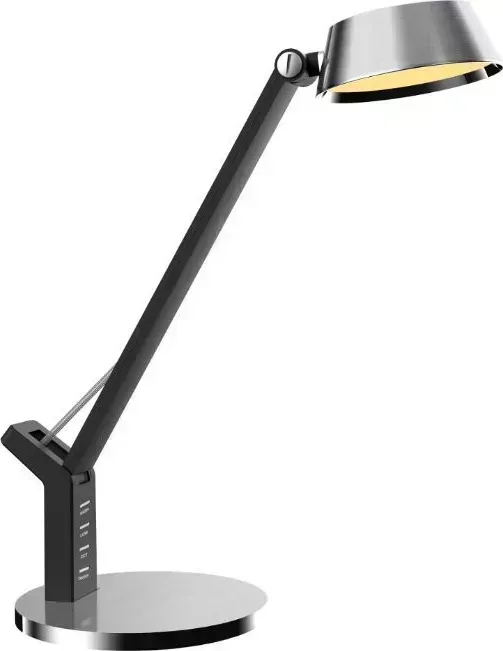 Лампа CAMELION KD-835 C03 серебро LED(Свет-к наст.8Вт,230В,480лм,сенс.рег.ярк и цвет.темп,USB-5В,1А ) лампа и )