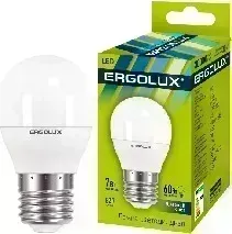 Лампа ERGOLUX LED-G45-7W-E27-6K (Эл. светодиодная Шар 7Вт E27 6500K 172-265В)