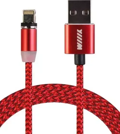 Кабель WIIIX CB725-U8-10R красный 1м (00-00002883)