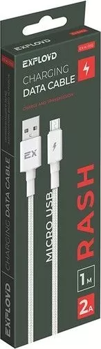 Фото №0 Кабель EXPLOYD EX-K-1155 USB-microUSB 1М белый