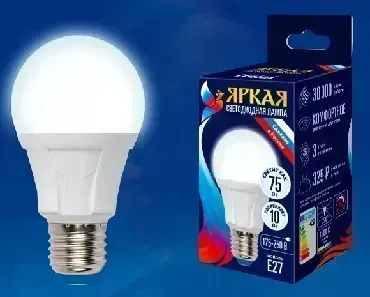 Светодиодная лампа UNIEL LED-A60 10W/WW/E27/FR PLP01WH