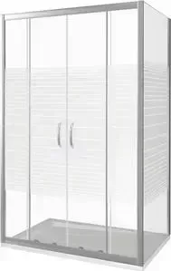 Душевой уголок Good Door Infinity WTW-TD+SP-150-90-S-CH профиль хром, стекло прозрачное с рисунком (ИН00036, ИН00044)