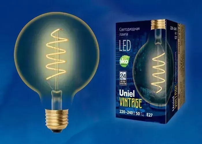 Фото №1 Филаментная светодиодная лампа UNIEL LED-G95-4W/GOLDEN/E27/CW GLV21GO