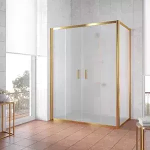 Душевой уголок Vegas Glass Z2P+ZPV 180*70 09 10 профиль золото, стекло сатин