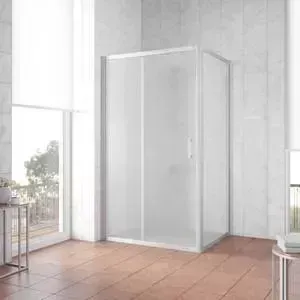 Душевой уголок Vegas Glass ZP+ZPV 120*100 07 10 профиль матовый хром, стекло сатин