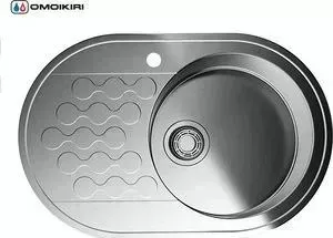 Мойка кухонная OMOIKIRI Kasumigaura 77-1-R, 770x480, нержавеющая сталь (4993002)