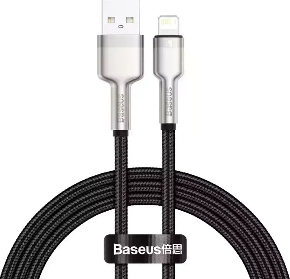 Кабель Baseus USB to IP 2.4A 1m Black (CALJK-A01)