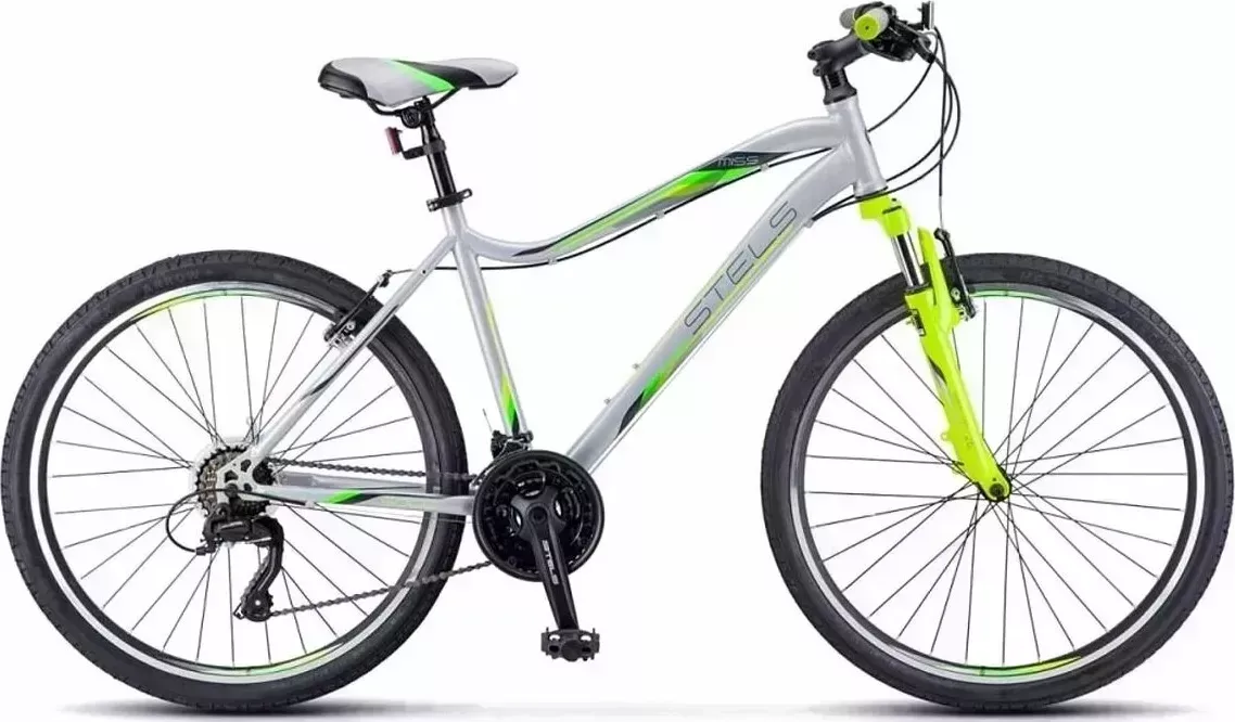 Велосипед STELS Miss-5000 V 26 V050Серебристый/салатовый (LU096326 LU092037 16) взрослый V 26