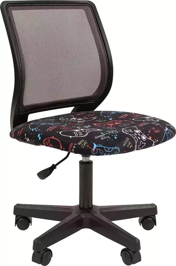Кресло офисное CHAIRMAN Kids 112 ткань GAME/TW-01 черный пластик