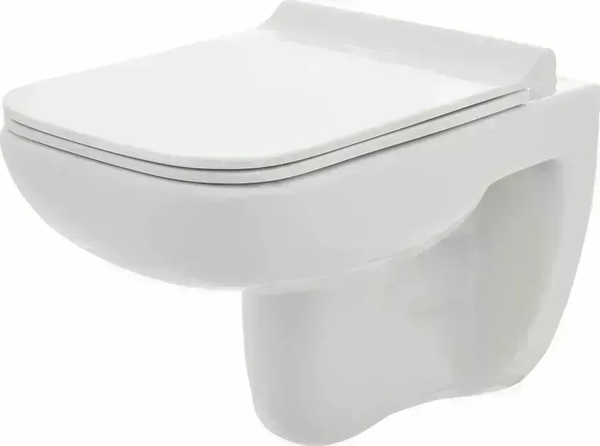 Унитаз подвесной AQUAme AQM2007 с сиденьем SoftClose, технология смыва Rimless. 550х350х375мм