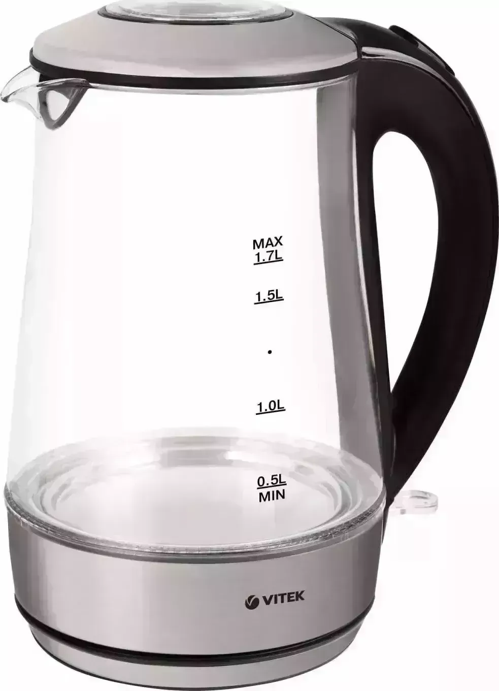 Чайник электрический VITEK VT-7082 стекло/серебро