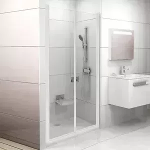 Душевая дверь RAVAK Chrome CSDL2-90 Transparent, профиль белый (0QV7C10LZ1)