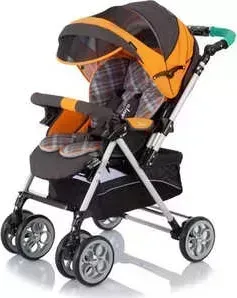 Коляска прогулочная Jetem Clover orange check S-802