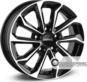Диск автомобильный Dezent KS black polished 18 / 7.5J 5x114.30 ET45.00 D64.10