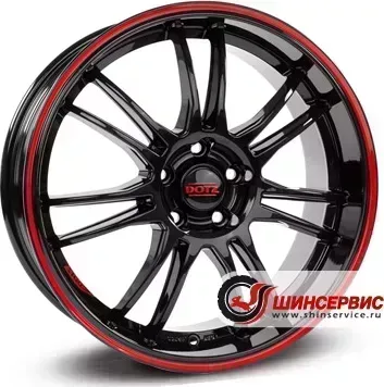 Диск автомобильный Dotz Shift pinstripe red 18 / 8.0J 5x112.00 ET48.00 D70.10