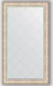 Зеркало Evoform с гравировкой Exclusive-G 100x175 см, в багетной раме - виньетка серебро 109 мм (BY 4426)