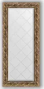 Зеркало Evoform с гравировкой Exclusive-G 56x125 см, в багетной раме - фреска 84 мм (BY 4055)