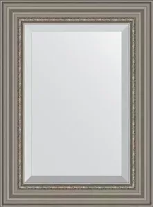 Зеркало Evoform с фацетом в багетной раме Exclusive 56x76 см, римское серебро 88 мм (BY 1227)