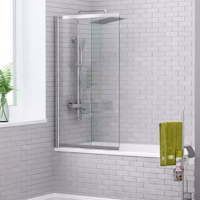 Шторка для ванны Wasserkraft Main 100х140 прозрачная, хром (41S02-100 WasserSchutz)