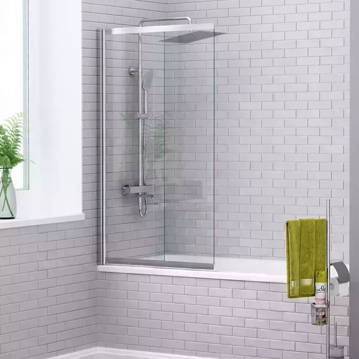 Шторка для ванны Wasserkraft Main 80х140 прозрачная, хром (41S02-80 WasserSchutz)