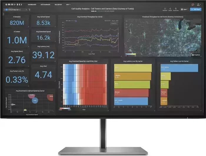 Монитор HP 27" Z27q G3 черный IPS 16:9 HDMI 350cd 178гр/178гр 2560x1440 DisplayPort Ultra HD 2K (1440p) USB 5.8кг (1C4Z7AA) G3 HD 2K
