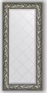Зеркало Evoform с гравировкой Exclusive-G 59x128 см, в багетной раме - византия серебро 99 мм (BY 4071)