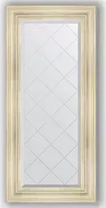 Зеркало Evoform с гравировкой Exclusive-G 59x128 см, в багетной раме - травленое серебро 99 мм (BY 4074)