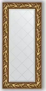 Зеркало Evoform с гравировкой Exclusive-G 59x128 см, в багетной раме - византия золото 99 мм (BY 4070)