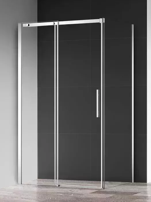 Душевая дверь AQUAme 120х195 прозрачная, хром (AQM4803-12)
