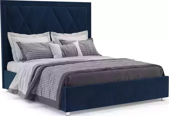 Кровать Mebel Ars Треви 160 см (темно-синий - Luna 034)