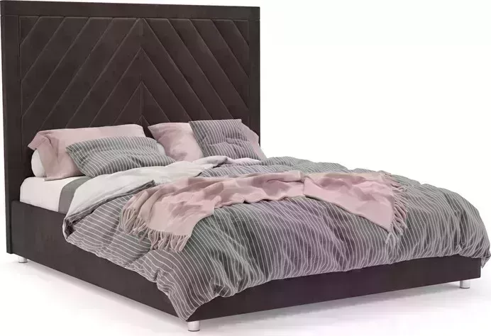 Кровать Mebel Ars Мишель 160 см (Кордрой коричневый)