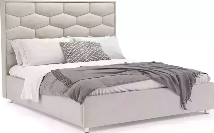 Кровать Mebel Ars Рица 160 см (бархат бежевый STAR VELVET 6 LIGHT Beige)