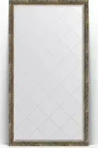Зеркало Evoform с Exclusive-G Floor 108x198 см, в багетной раме - старое дерево с плетением 70 мм (BY 6345)