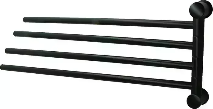 Полотенцедержатель Wasserkraft четверной, черный (K-1034BLACK)