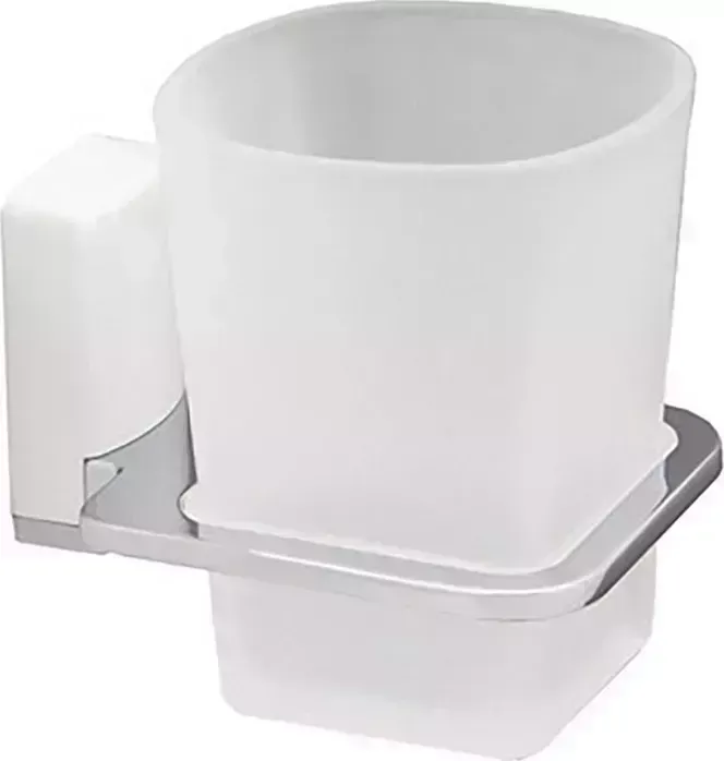 Стакан Wasserkraft Leine одинарный, белый/хром (K-5028WHITE)