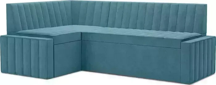 Кухонный диван Mebel Ars Вермут левый угол (голубой - Luna 089) 193х82х113 см